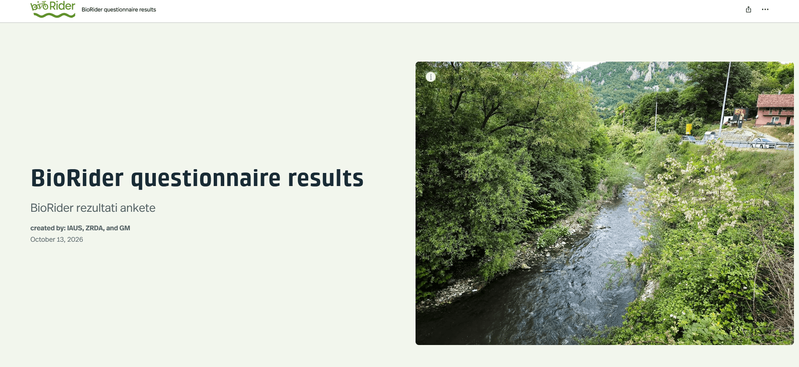 Questionnaire Results: What Users Want from the Future Užice–Sevojno Cycling Path